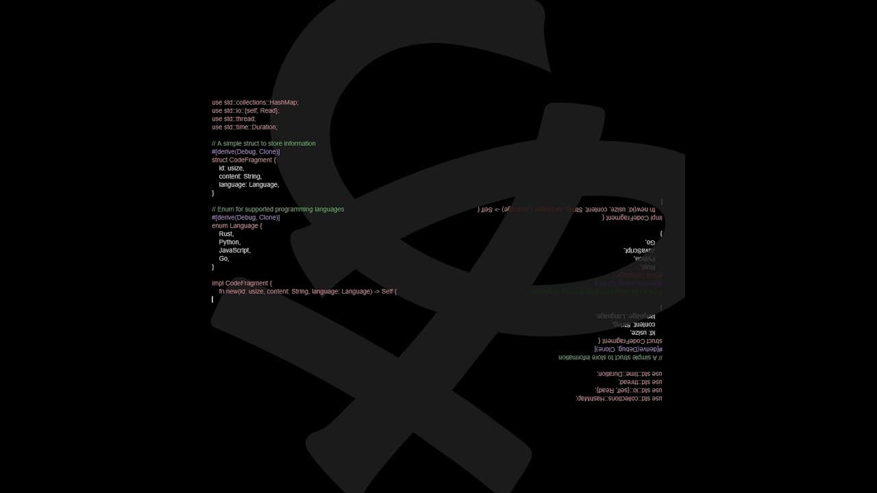 コードタイプ風映像素材